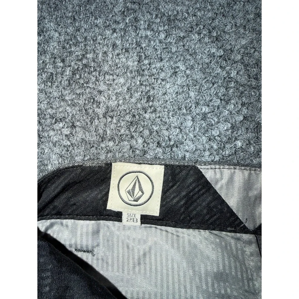 Volcom Frickin Chino Shorts Size 28 Dark Gray Relaxed Fit Stone Logo Y2K